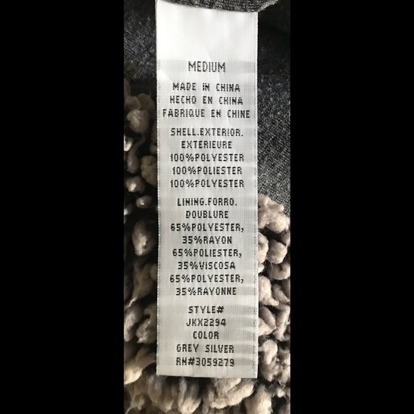 Anthro Thread & Supply Grey Silver Hooded Teddy Jacket Sz M - Picture 7 of 8